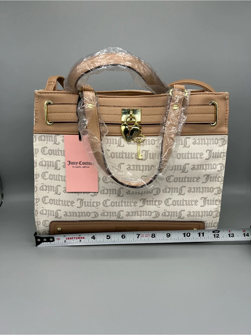 Juicy couture under lock & key satchel purse